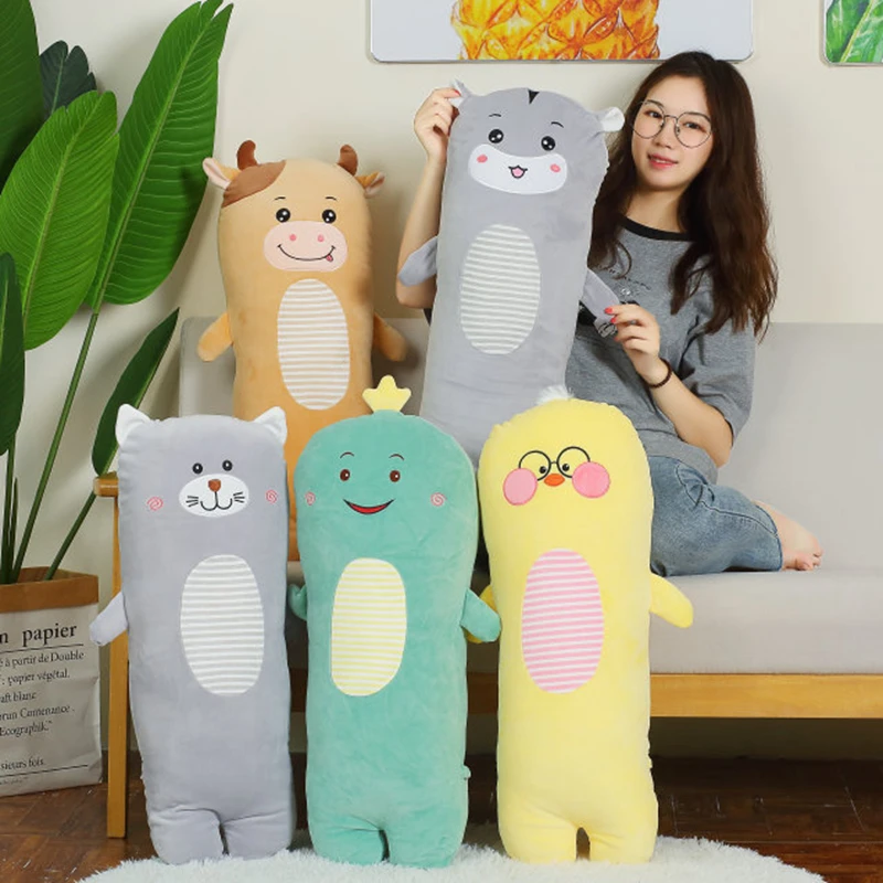 

Hot 70/100CM Plush Cactus Hamster Cat Creative Long Soft Creative Cow Long Pillow Kids Sleeping Pillow Plush Stuffed Lover Gift