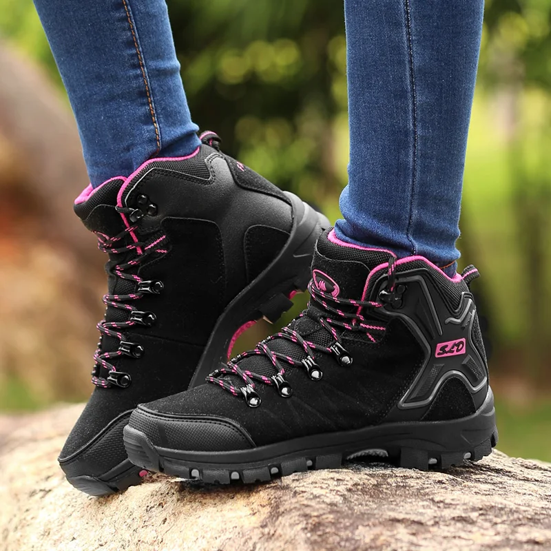 New Winter Waterproof Trekking Boots Women Hiking Shoes Woman Outdoor Mountain Women Climbing Treking Sneakers botas senderismo