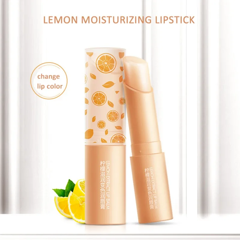 Экстракт лимона бальзам для губ Уход за губами меняющийся цвет крем увлажняющий