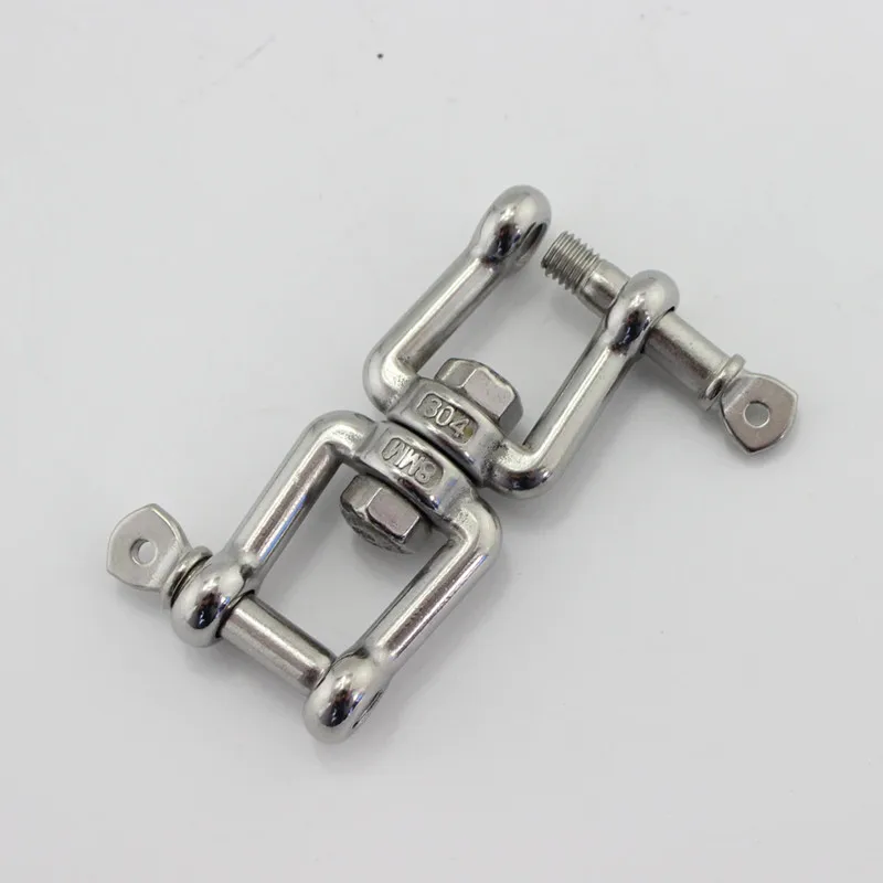 

Heavy Duty Stainless Jaw and Jaw Swivel Marine SS304 Jaw-Jaw Type Swivel Anchor Chain Connector Shackle 4mm 5mm 6mm 8mm