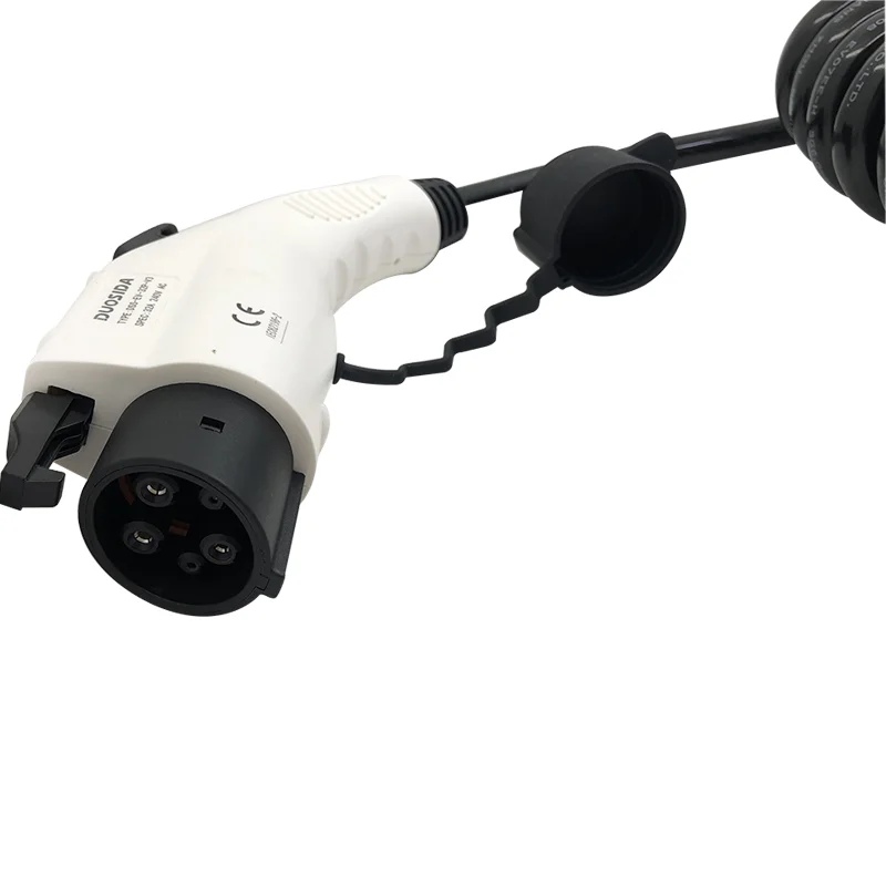 32A EV зарядное устройство 5 м черный кабель SAE J1772 к IEC 62196 2 Тип 1 К разъем для зарядной