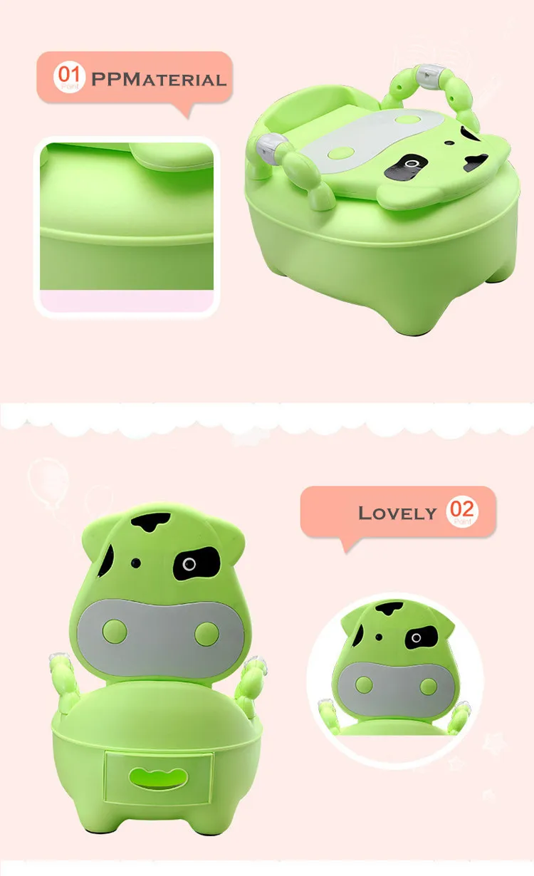 New Baby Potty Training Seat Children's Potty Baby Toilet Cartoon Panda Kids Toilet Trainer Bedpan Portable Urinal Backrest Pot