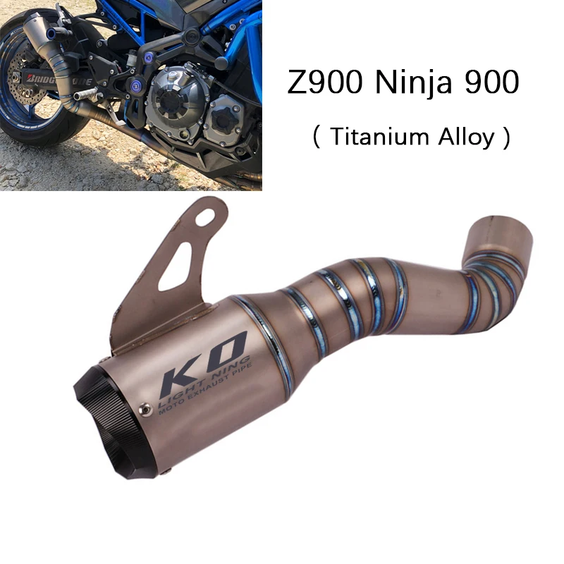 

For Kawasaki Z900 Ninja 900 Motorcycle Exhaust Pipe Titanium Alloy Escape No DB Killer Slip On Original Catalyst Exhaust Tips