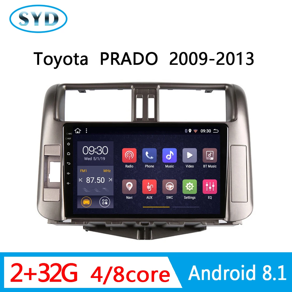 Автомобильный Центральный Мультимедиа для Toyota LAND CRUISER PRADO J150 2009 2010 2013 rdaio стерео