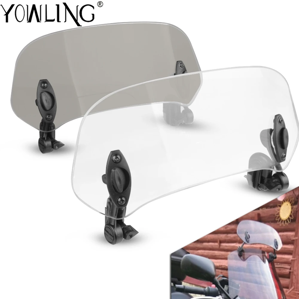 

Motorcycle Adjustable Screen Risen Clip-On Windshield Extension Spoiler Air Deflector Protector for Yamaha Fazer8 FZ1 XJ6 XSR700