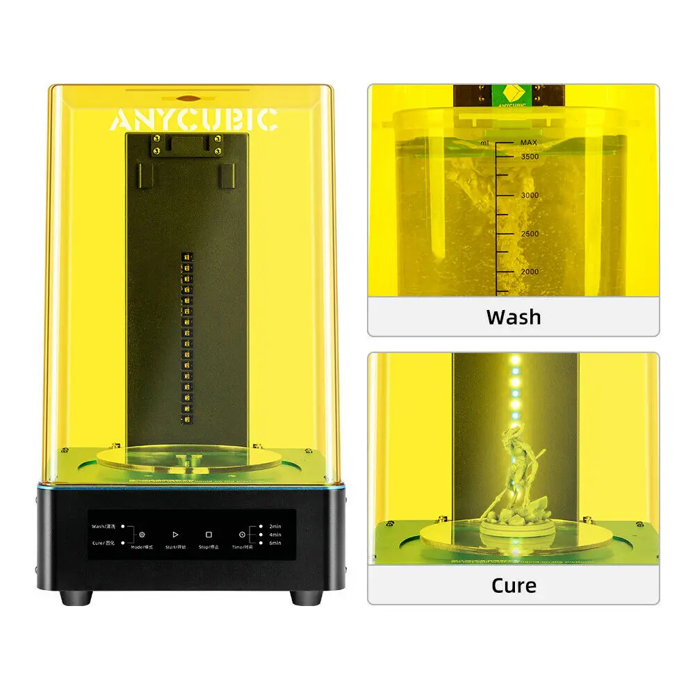 Стирка и аппарат для лечения Стиральная модель отверждения 2 в 1 Anycubic Фотон S фотон