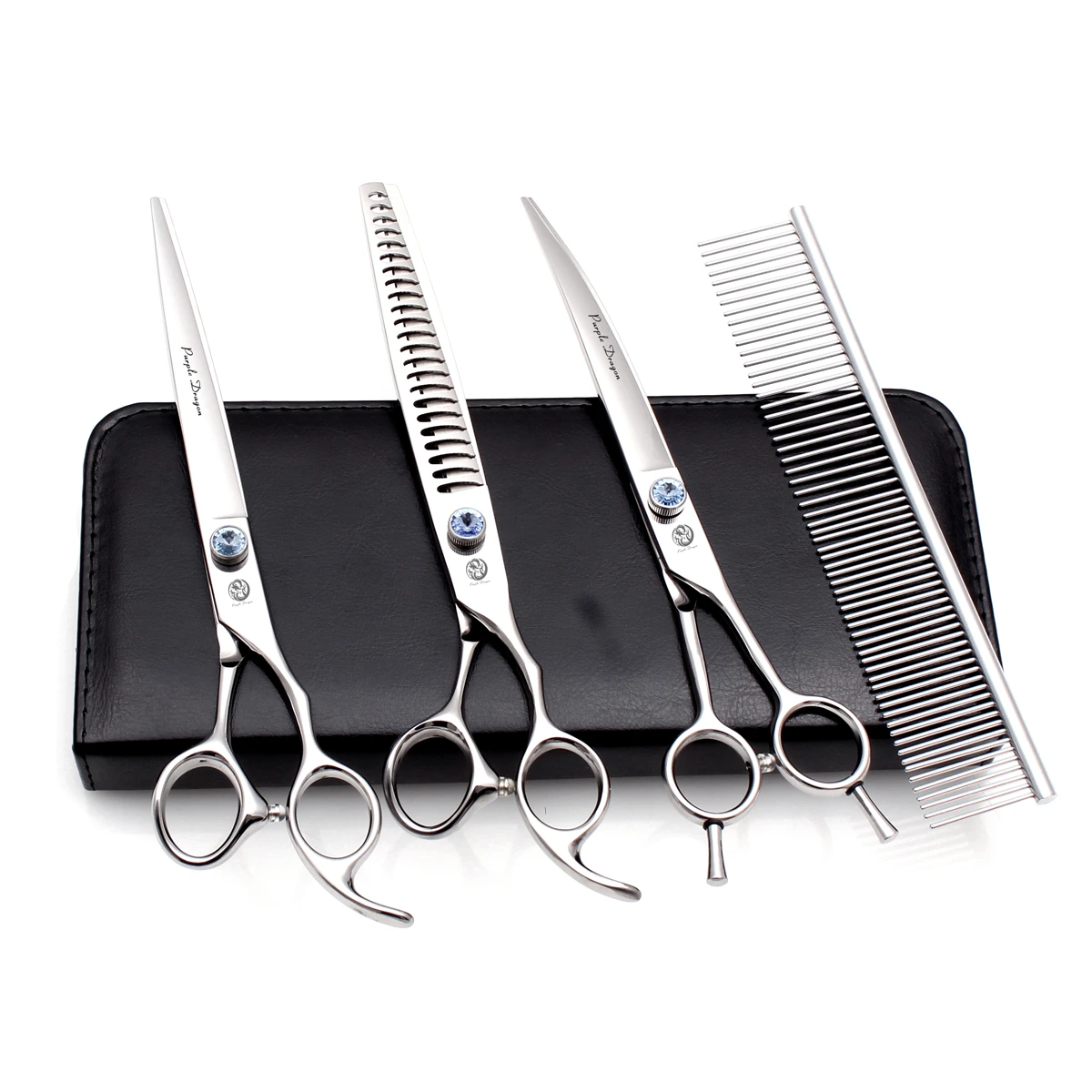 Pet Scissors Purple Dragon Brand 8&quot Japanese 440C Professional Thinning Shears 3004# Dog Hair Set Add Bag | Красота и здоровье