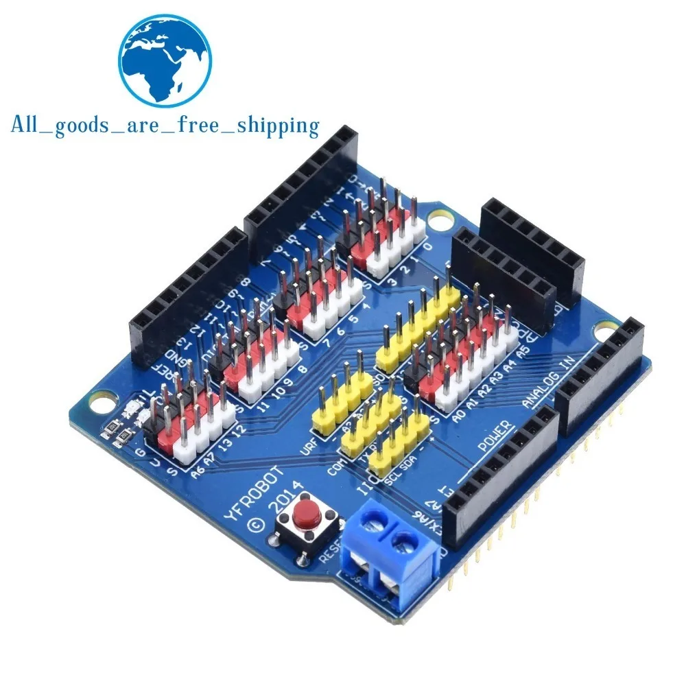 TZT V5 Датчик Щит Плата расширения щит для Arduino UNO R3 V5.0 электронный модуль Датчик Щит V5 Плата расширения