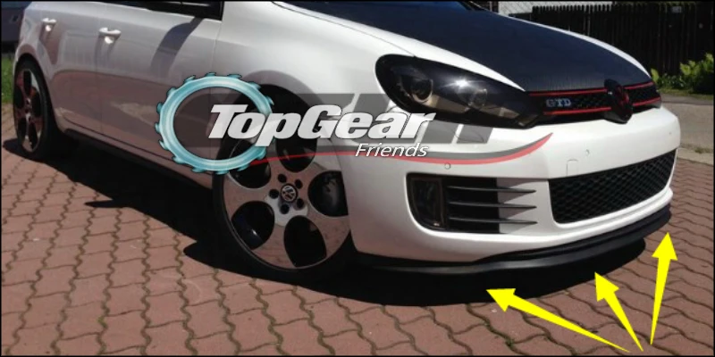 Дефлектор губ для бампера передняя юбка спойлер Volkswagen VW Golf 3 4 5 6 7|spoiler skirt|front spoilergolf