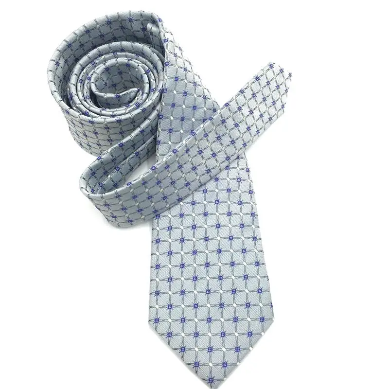 Модный мужской галстук из полиэстера классический в полоску клетку тканый |