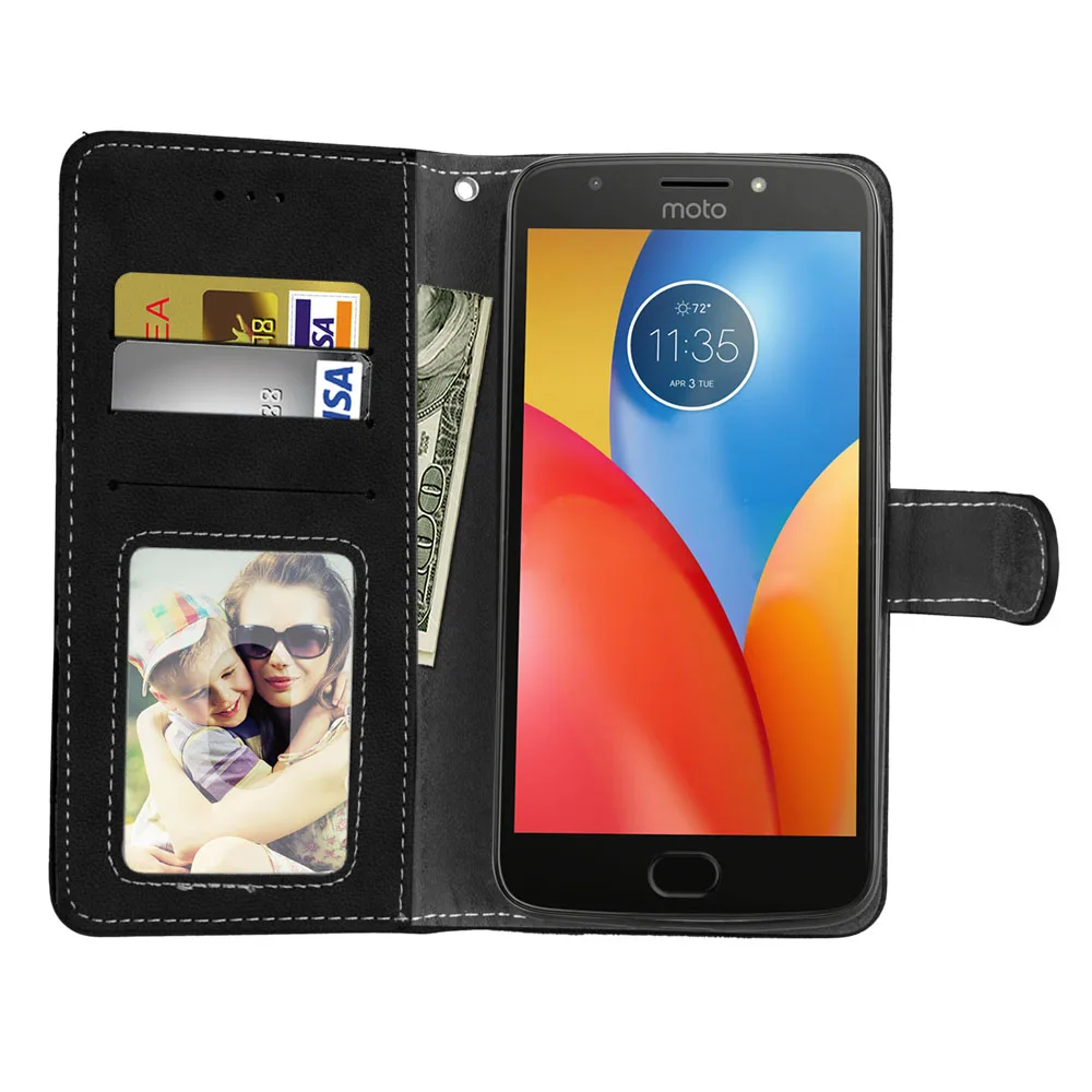 Матовый чехол-кошелек для Motorola Moto E4 Plus E (4-го поколения) флип-чехол бампер чехол