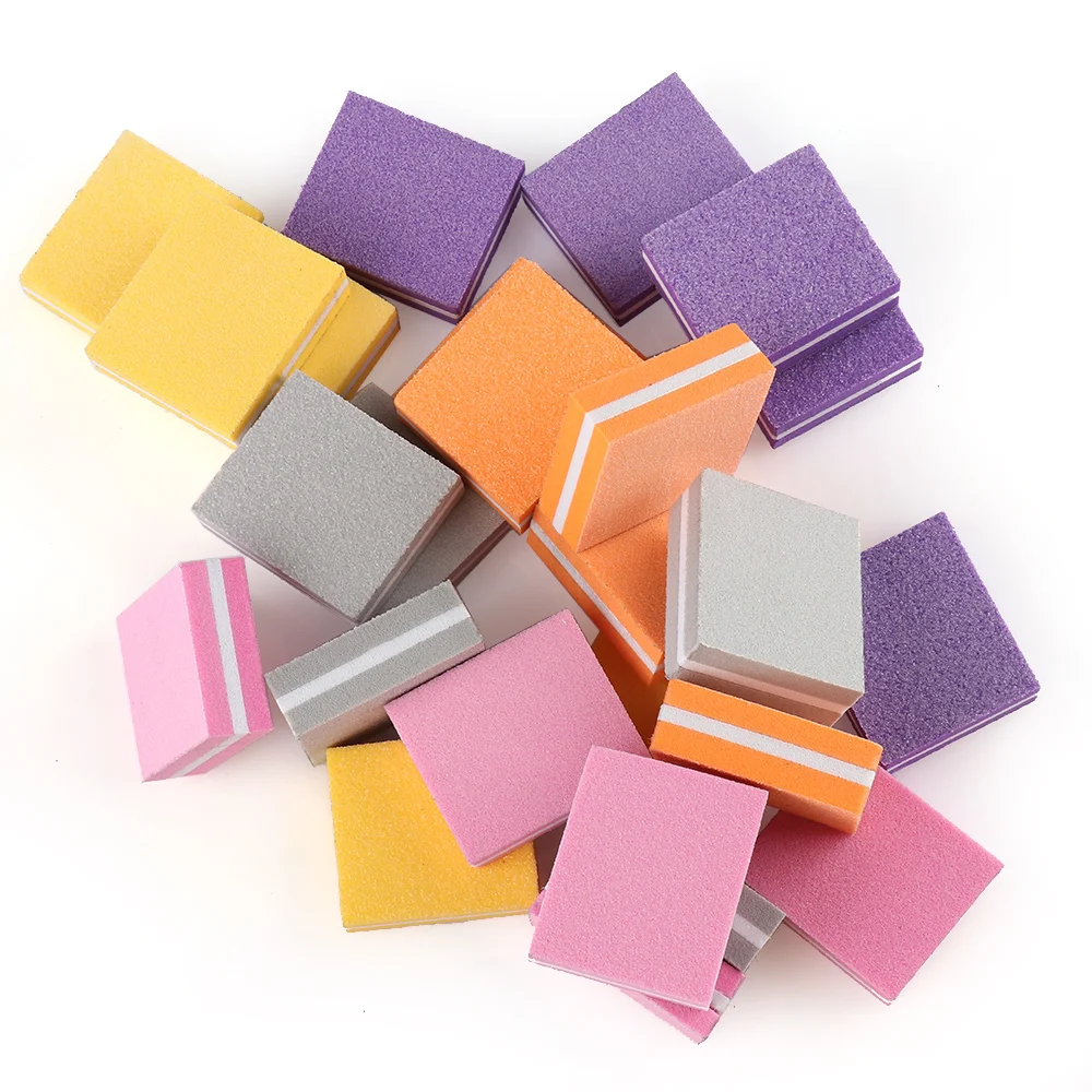 Мини-губка для двухстороннего маникюра 5 шт. блок полировки ногтей пилки