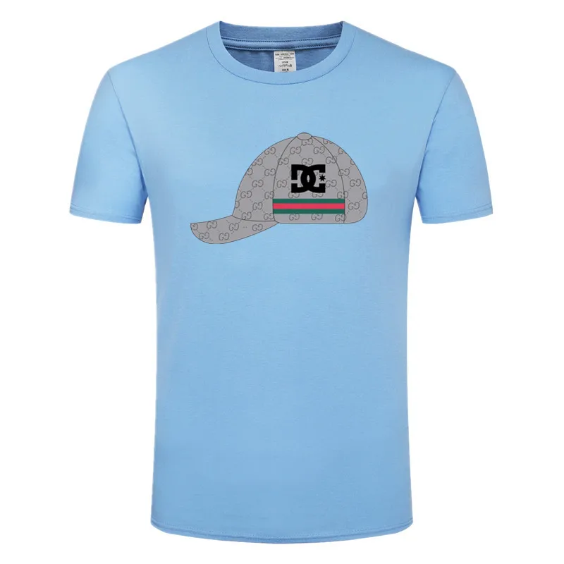 

Fashion hat printing men's T-shirt, loose and breathable summer short sleeves, Street Style Men's and women's leisure sports top