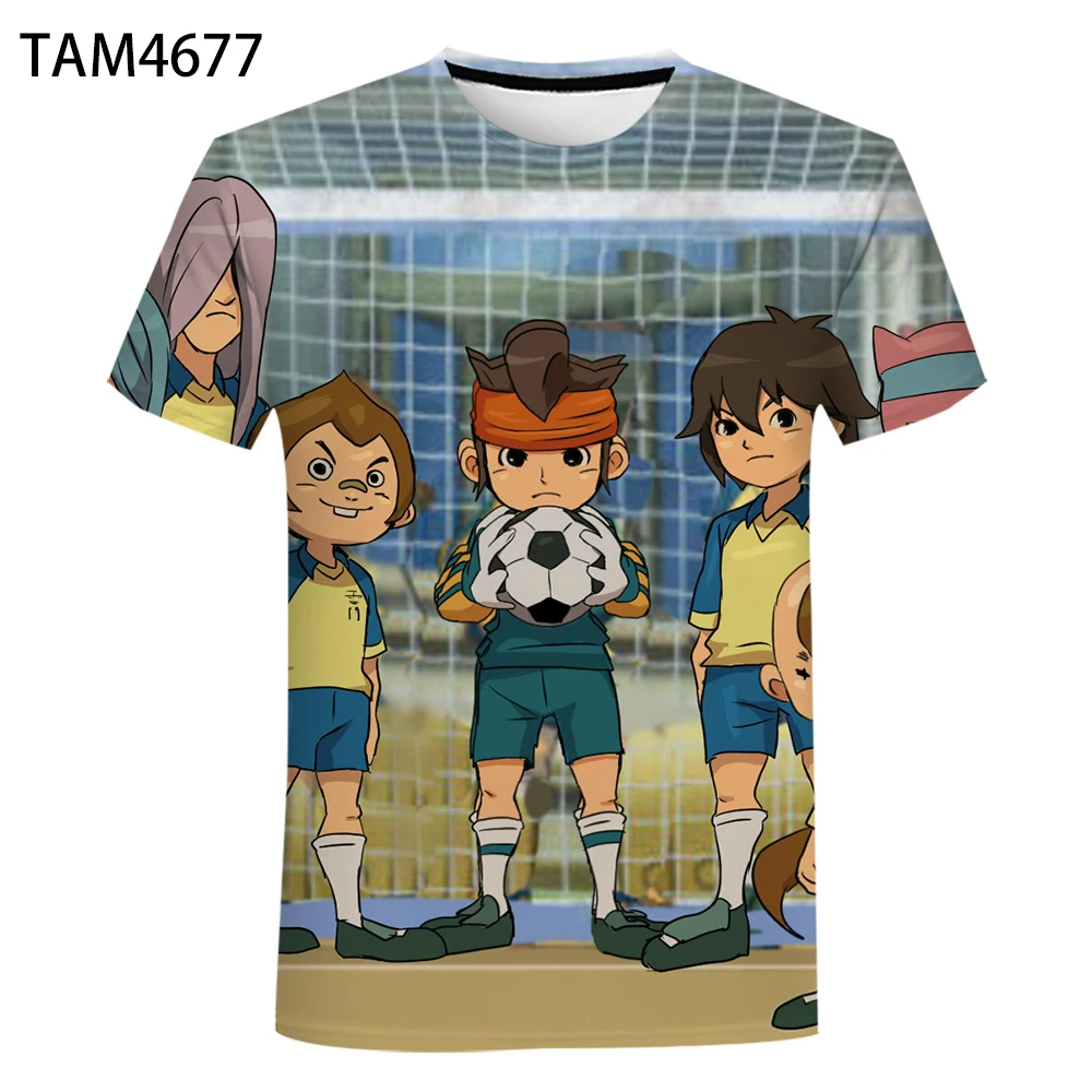 Модная 3D футболка Inazuma Eleven для мальчиков и девочек повседневный топ с принтом