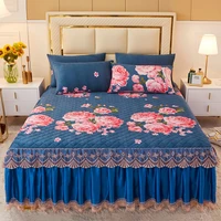 autumn winter cotton sheets for bed thickening luxury bedspread on the bed queen king size fahion bed sheets and pillowcases