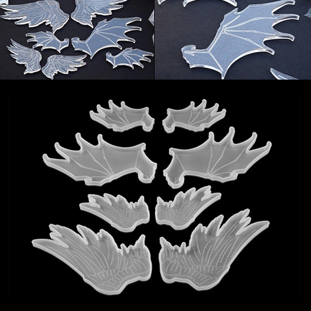 

1Pair Angel Devil Wings Silicone Mold Crystal Epoxy Resin Crafts Casting Mould Home Decoration for Jewelry Making Accesscories