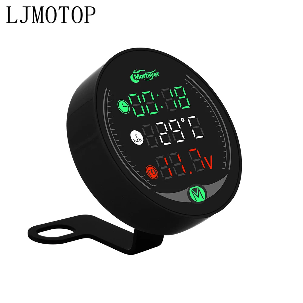 5 в 1 мотоциклетный одометр время Температура воды вольтметр USB Дисплей стол для