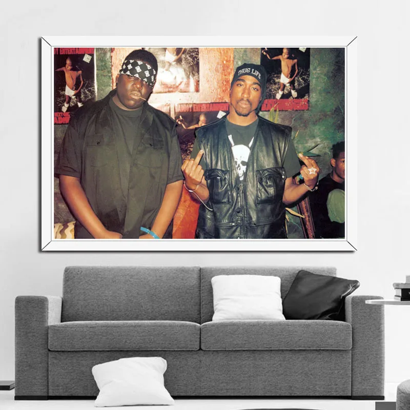 P298 известный B.I.G Бигги Смолс Тупак 2PAC Шакур хип-хоп гангста рэп художественная