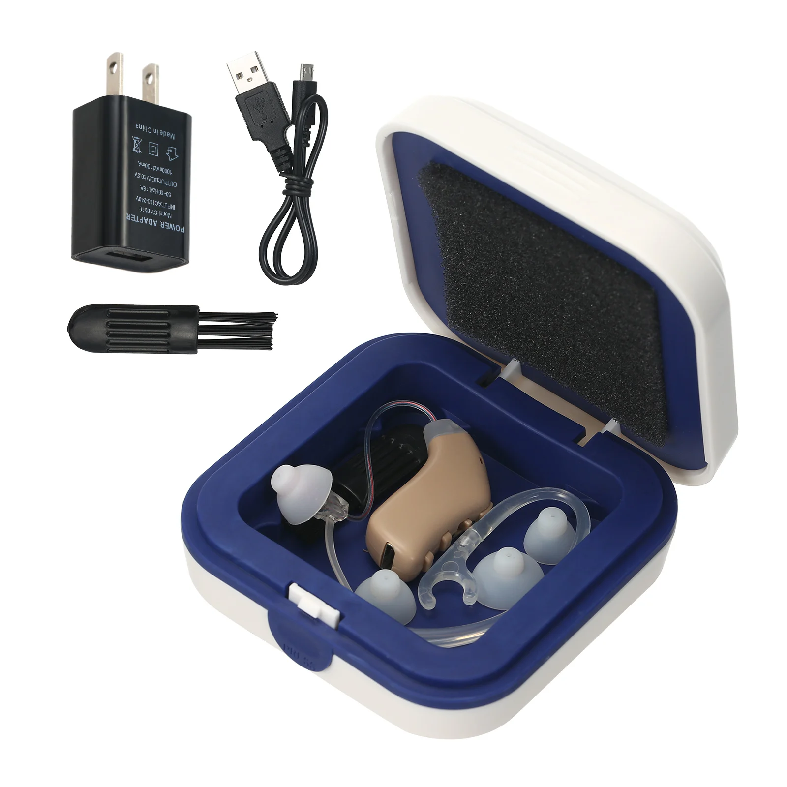 

Hearing Aids with Storage Case Rechargeable Sound Amplifier In Ear Hearing Enhancement Device for Adults & Seniors