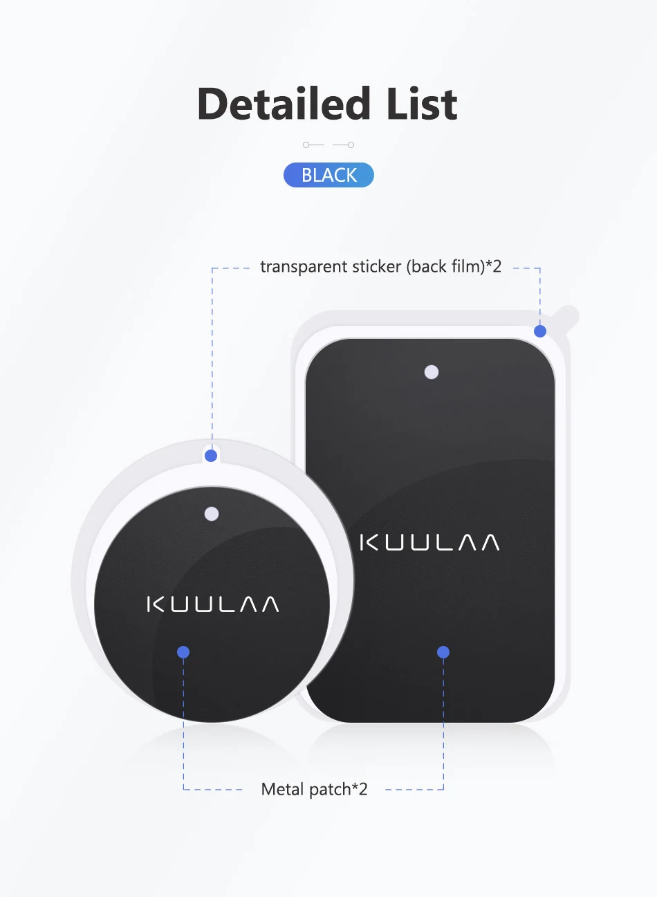 KUULAA Автомобильный держатель для телефона Магнитный Железный костюм 2 шт. металлическая пластина-диск Магнитная подставка для iPhone мобильного телефона приборной панели автомобиля