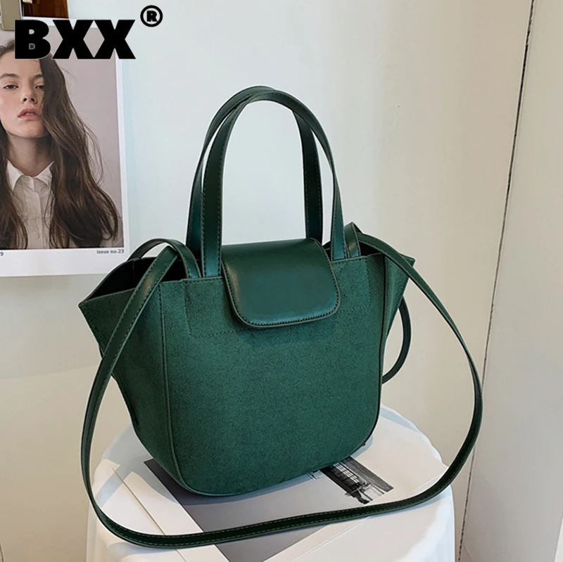 

[BXX] Woman New Brand Vintage Matte Handbag PU Leather Personality All-match Crossbody Shoulder Bag Fashion Tide 2021 GF0649