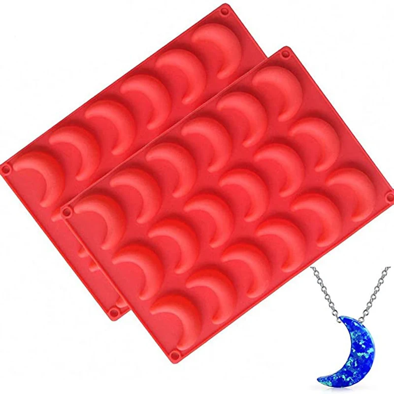 

Moon Ice Cube Tray Silicone Crescent Mold For Keychain Chocolate Candy Gummy Jelly Resin Soap Wax Melts Cake Decorating Tools