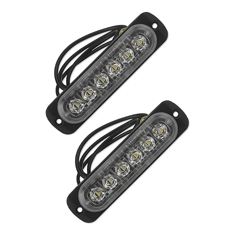 

2 шт., Автомобильные светодиодные мигающие лампы, 12-24 В