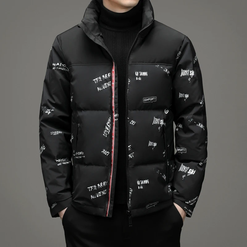 

Winter Men Brand Casual Fashion Streetwear White Duck Down Jacket Mens Wenter Windbreaker Puffer Coats Mens Clothes Parka