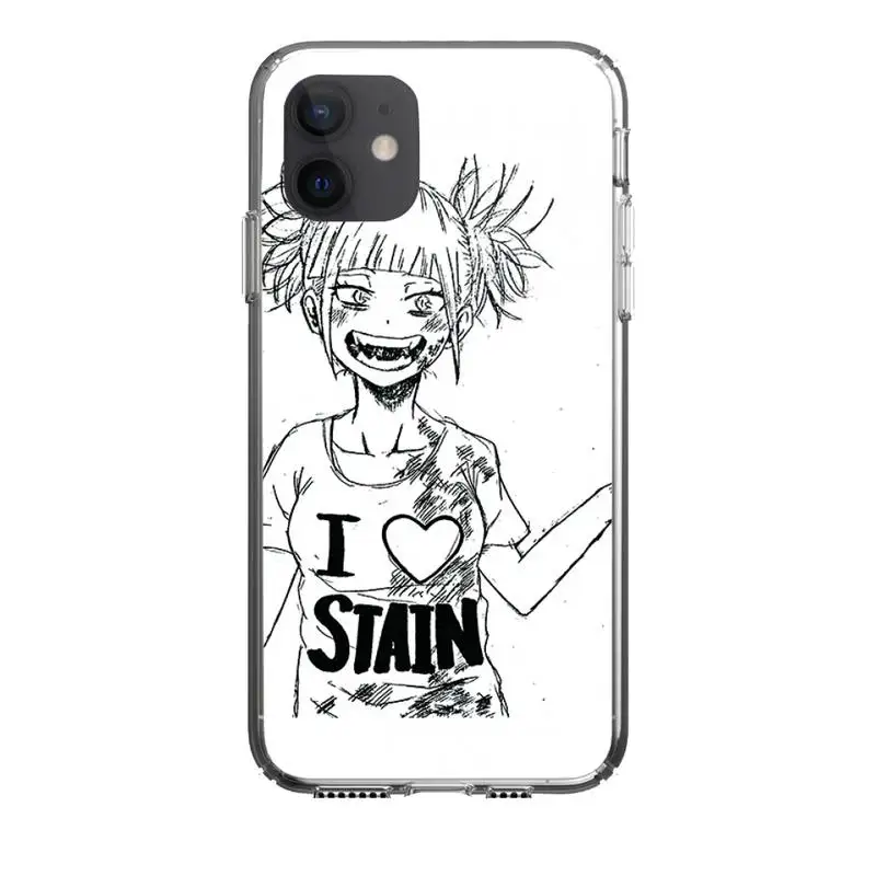 

Anime Girl Cartoon Japan Cute Face Phone Case For Iphone 5 6 7 8 11 12 Plus XR X XS SE2020 11/12PRO Max Transparent Cases