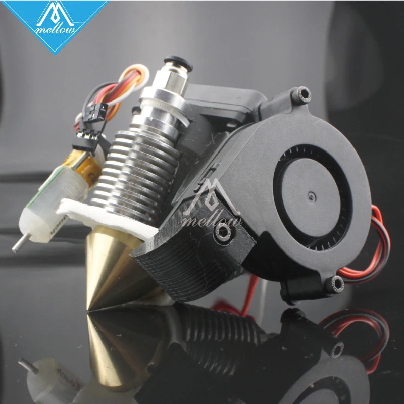

Mellow 3D Printer Diamond Hotend Brass Multi Color Nozzle hot end 0.4mm/1.75mm for I3 Extruder fan kit + Auto leveling sensor