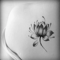 black waterproof lotus flower stickers women lotus flower tattoo temporary tattoo stickers temporary body art waterproof tattoo