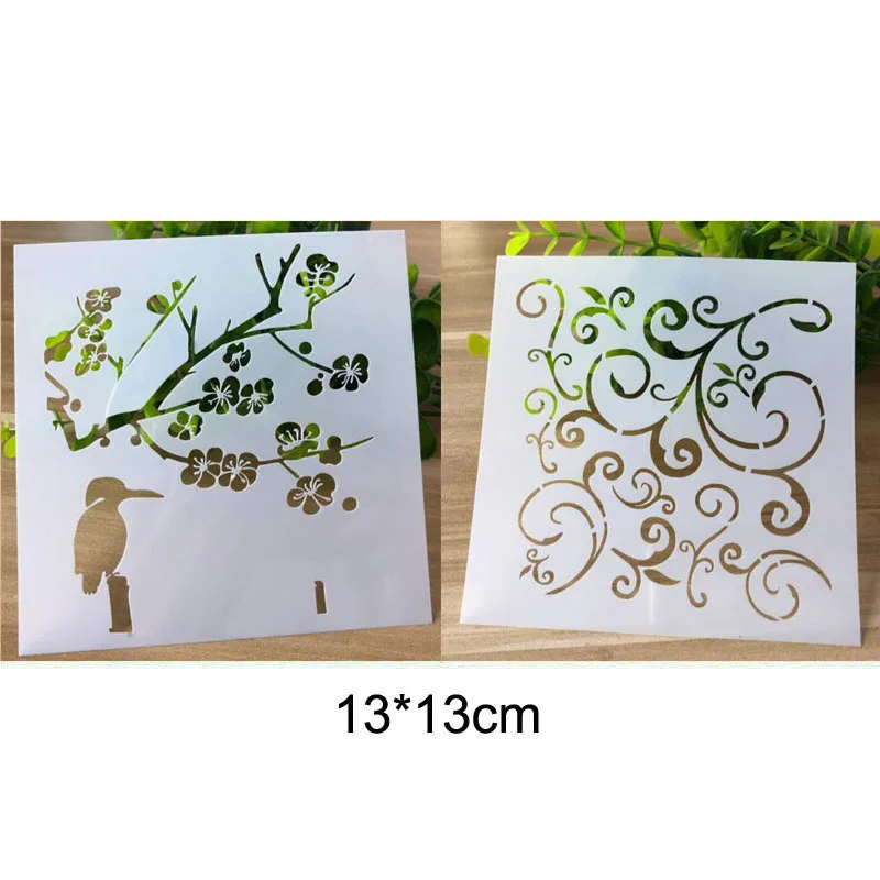 DIY инструмент для творчества молочница трафарет птицы настенная живопись