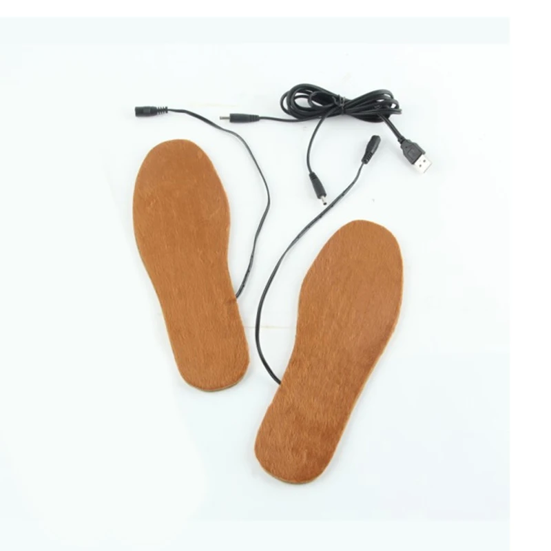 Стельки с подогревом USB Моющиеся Многоразовые стельки удобные теплые Быстрое