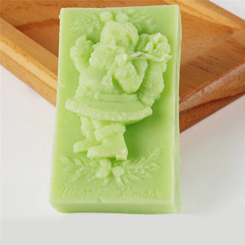 3D Рождество Санта Клаус силиконовые мыло форма для мыла Сделай Сам торт