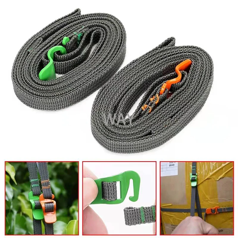 200CM Load 125kg Durable Nylon Cargo Tie Down Luggage Lash Belt Strap With Cam Buckle Travel Kits Camping Luggage Dropshipping