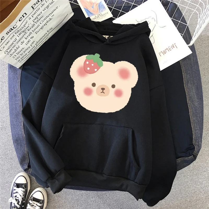 

Cool Oversized Women Hoodies 90s Cute Print Sweatshirt Womens Winter Warm Streetwear Ladies Fashion Thick Pullovers Female Hoody