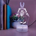 Фигурка Loki, 3D ночник, светодиодный светильник для спальни, настольная лампа, USB, ночник, сенсорный переключатель, домашвечерние, атмосфера в отеле, Декор, База Bluetooth