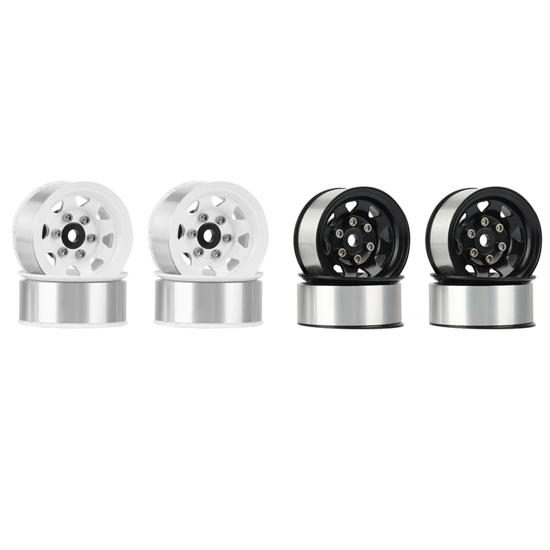 

4PCS 1.55 Metal Beadlock Wheel Rim Hub for 1/10 RC Crawler Car Axial Jr 90069 D90 TF2 Tamiya CC01 LC70 MST JIMNY