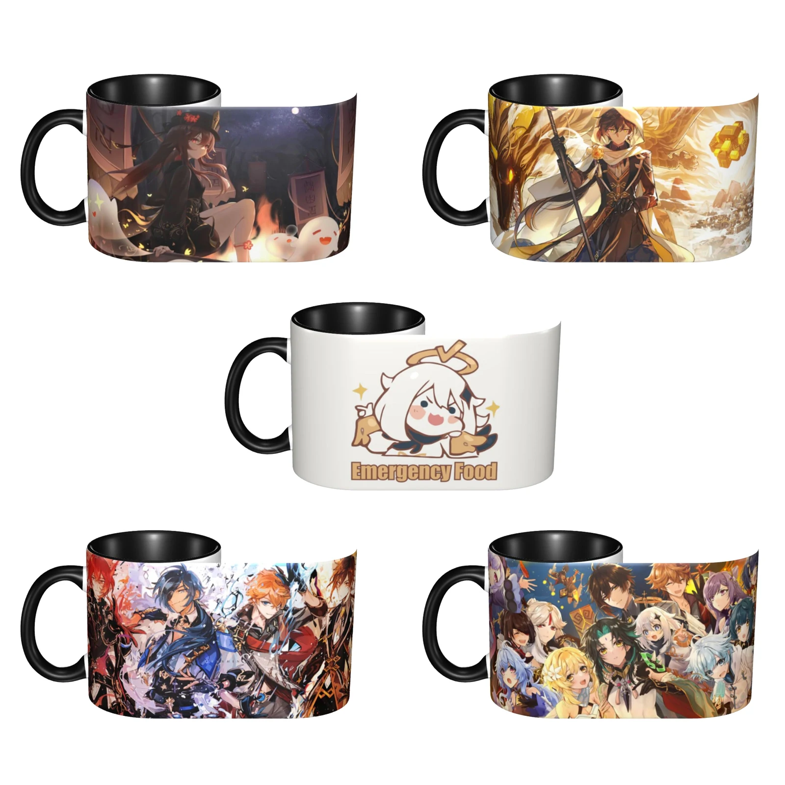 

Anime Game Genshin Impact 11 OZ Ceramic Coffee Mug with Handle Tea Cup for Cocoa Milk Cereal Drinks Mug