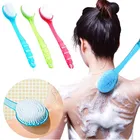 Щетка для спины и тела, губка для душа, скребок, щетка с ручкой, отшелушивающий скраб, Массажер для кожи, щетка для отшелушивания в ванной