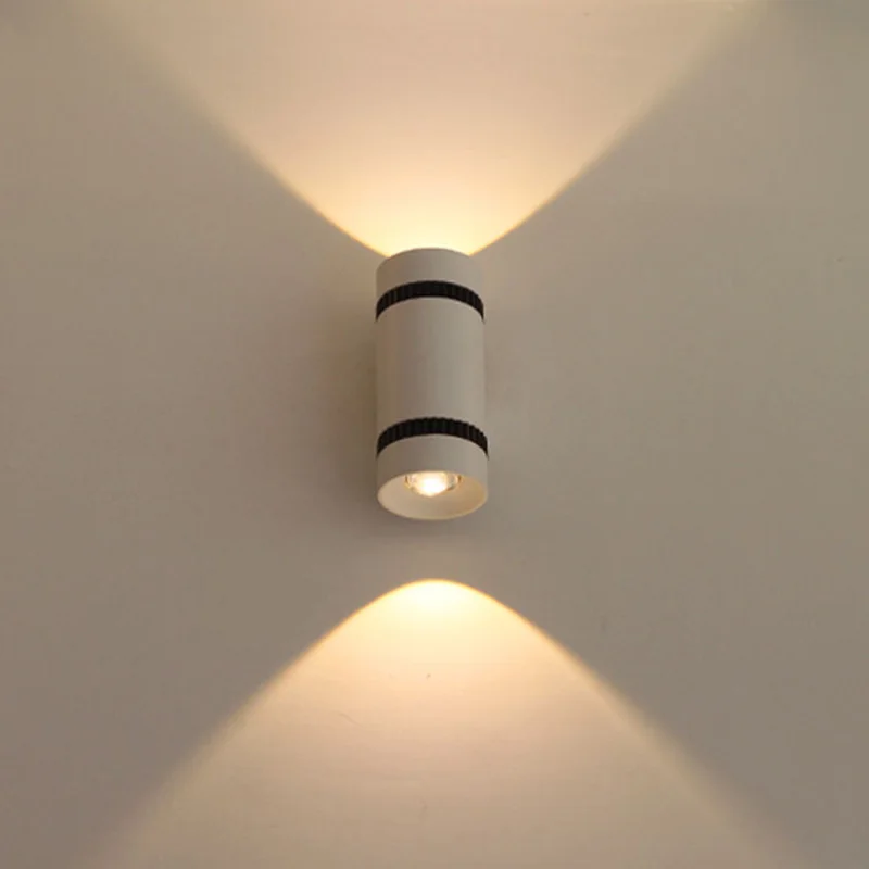 

Up/Down Light 6W LED Chipset COB Wall Mount Lamp Dimmable/Not Aisle Hotel White+Black Shell