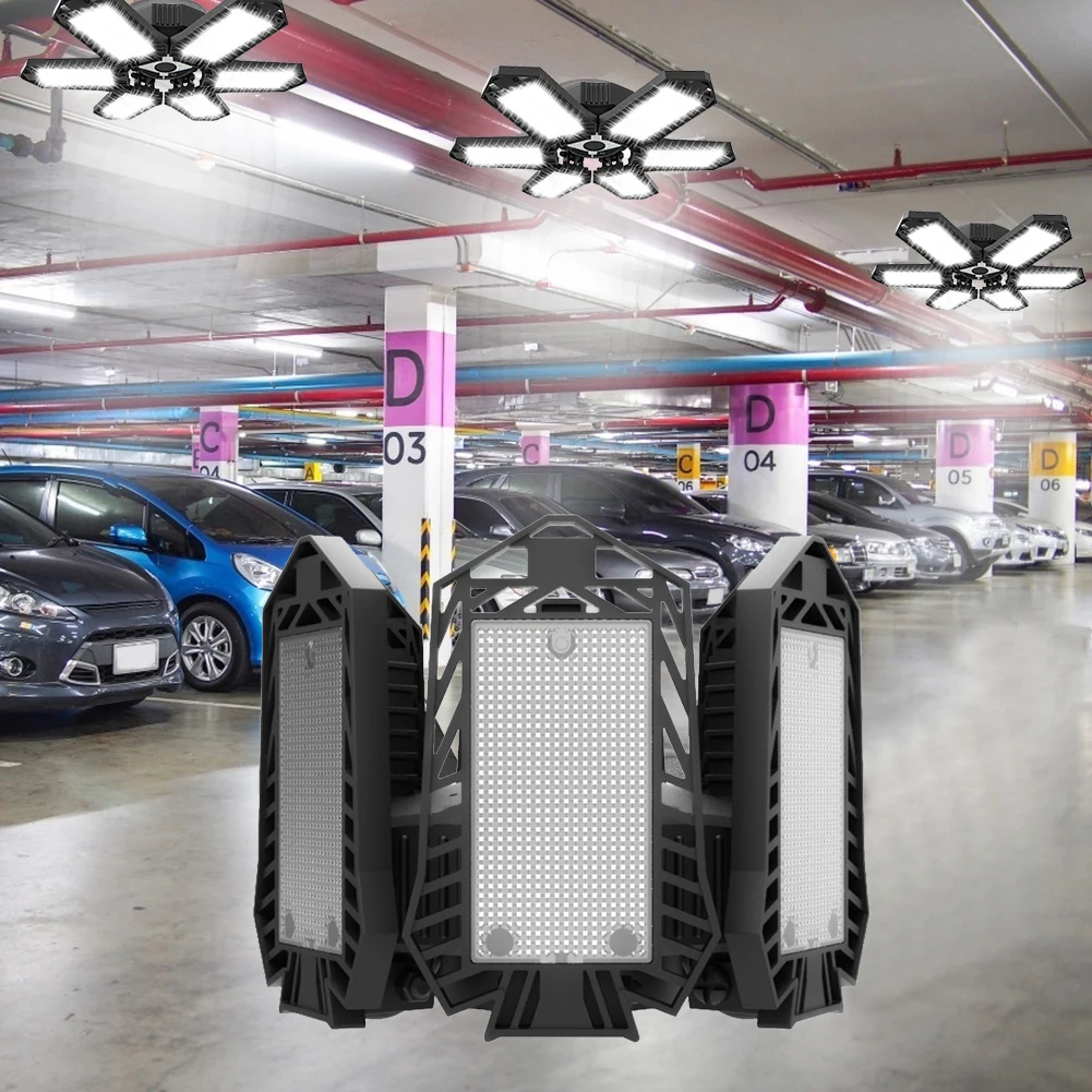 

456/192 LED Folding Garage Mini Fan Blade LED Folding Garage Lamp High Brightness Constant Current AC85-265V Adjustable Led Base