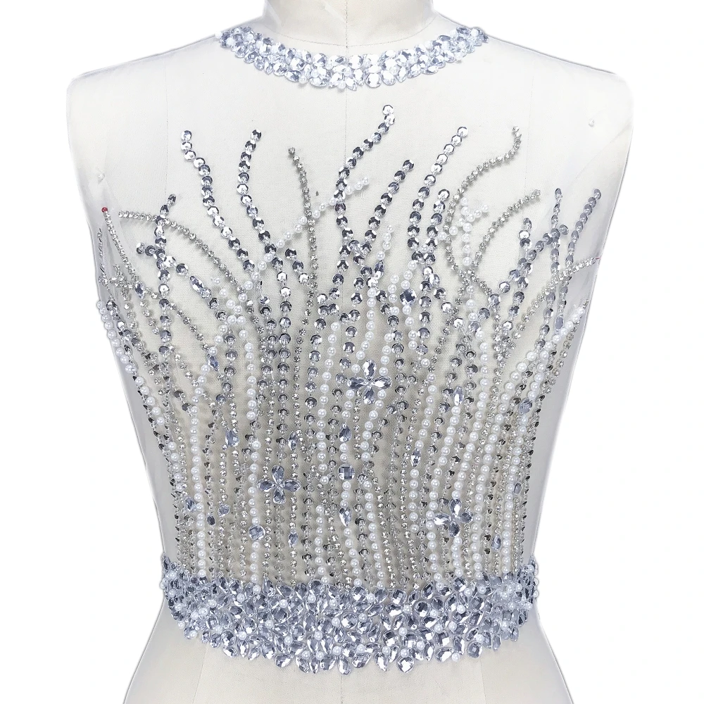 Пришивной лиф ручной работы 35x44 см белый для свадебного платья костюмов одежды с