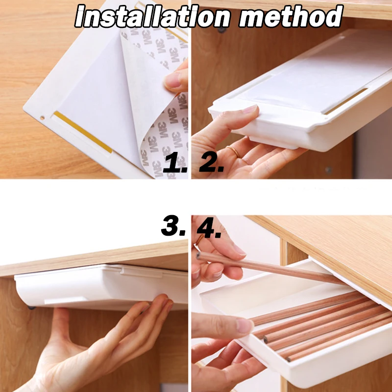 Самоклеящаяся подставка для карандашей настольный столик ящик хранения