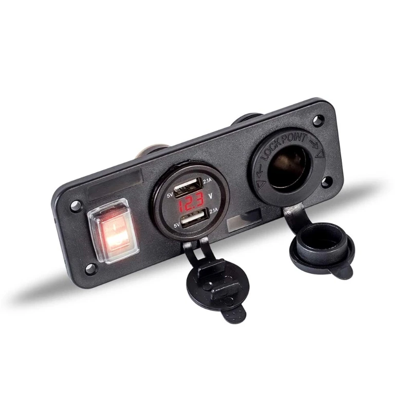 Автомобильный лодочный грузовик 12В 24В 2 USB зарядное устройство переключатель