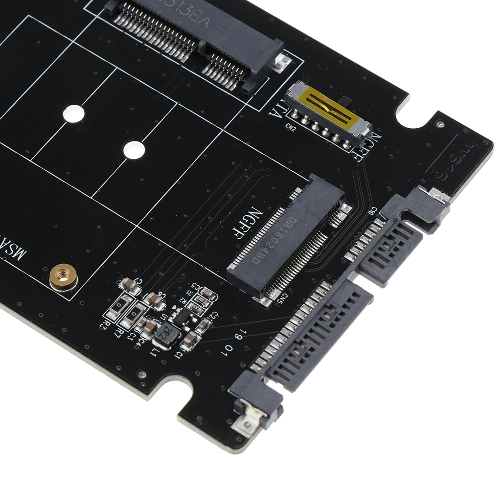 

MSATA/M.2(NGFF) To SATA Adapter Card, 2-in-1 SATA 15+7Pin Board Adapter
