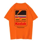 Футболки в японском стиле Харадзюку с принтом Kodak, футболки с коротким рукавом для мужчин и женщин, лето 2021, повседневная хлопковая уличная одежда в стиле хип-хоп, футболки, топы