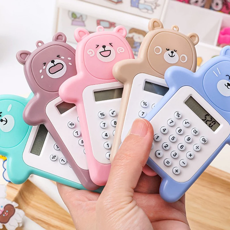 Портативный Kawaii Мини Калькулятор карманный размер 8 цифр дисплей мультфильм мини