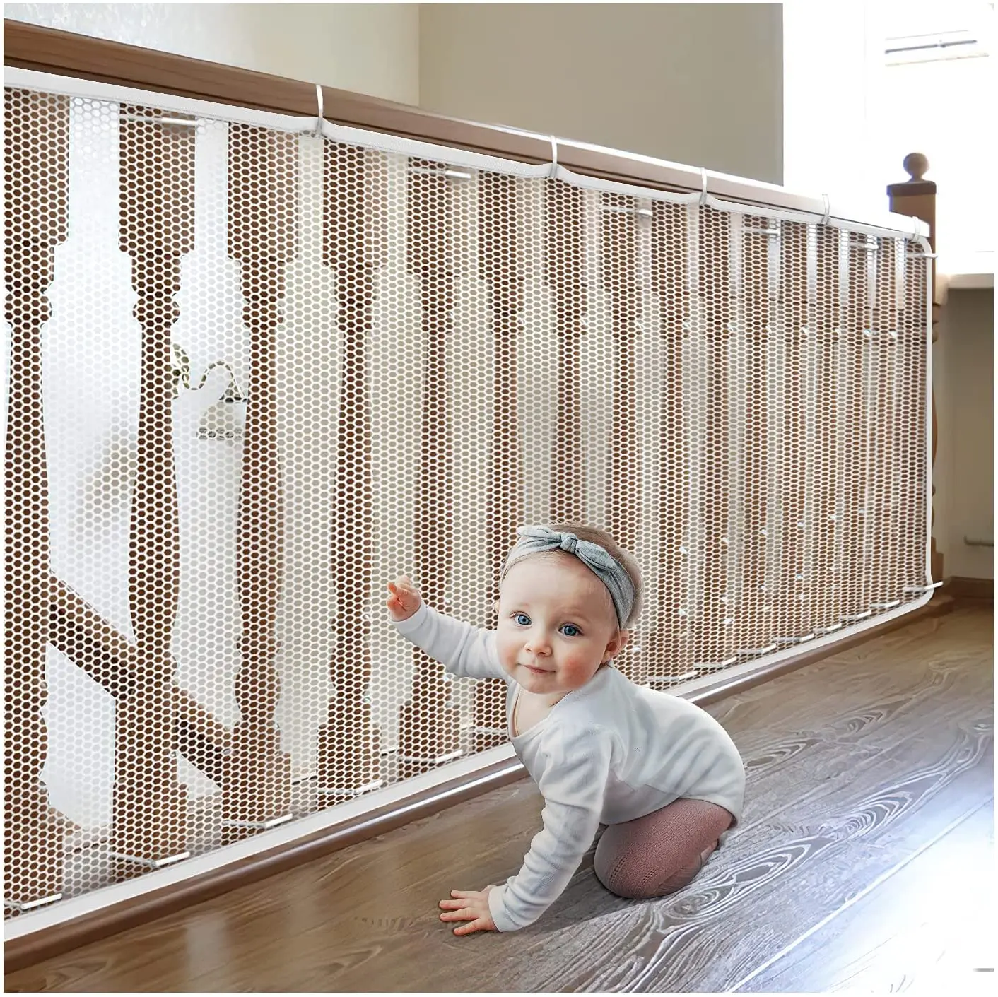 Durable Child Safety Protective Net Multipurpose Bannister Guard Deck Fence Fine Mesh for Balcony Stairs REME889 | Дом и сад