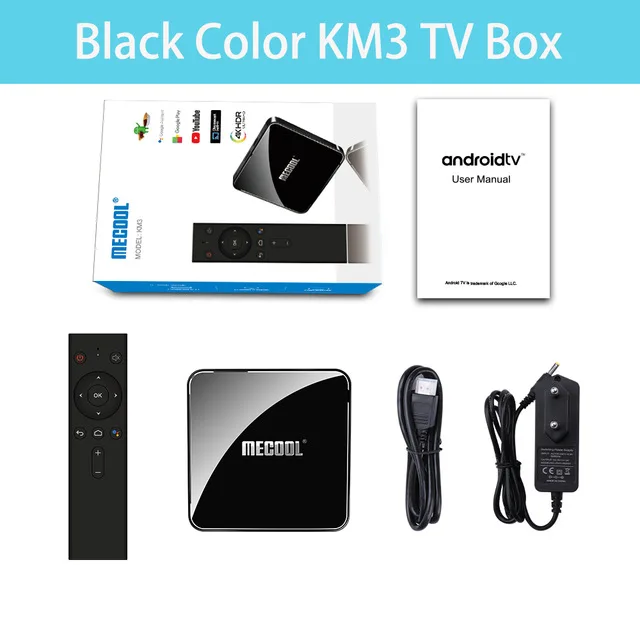 4GB64GB MECOOL Android 9,0 ТВ коробка KM3Amlogic S905X2 4 Гб DDR4 Оперативная память 64 Гб Встроенная память Bluetooth 4,1 2,4G+ 5G Wi-Fi Голос Управление ТВ Box Media Player - Цвет: 4GB64GB